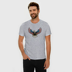 Футболка slim-fit Eagle - America, цвет: меланж — фото 2