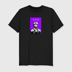 Футболка slim-fit Чимин ленты, цвет: черный