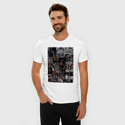 Футболка slim-fit Художник коллаж, цвет: белый — фото 2