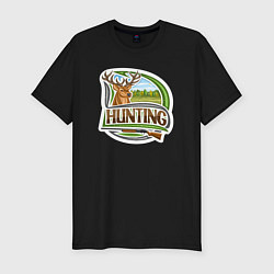 Футболка slim-fit Deer hunting, цвет: черный