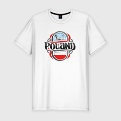 Футболка slim-fit Poland, цвет: белый