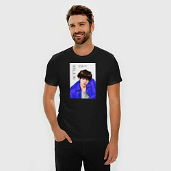 Футболка slim-fit Мин юнги масло, цвет: черный — фото 2