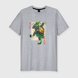 Мужская slim-футболка Лягушка - японский стиль