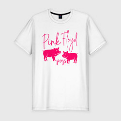 Футболка slim-fit Pink Floyd pigs, цвет: белый