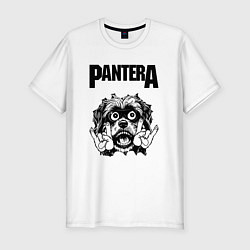 Мужская slim-футболка Pantera - rock dog