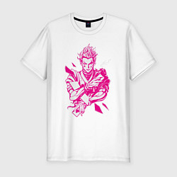 Мужская slim-футболка Hunter x Hunter Хисока розовый