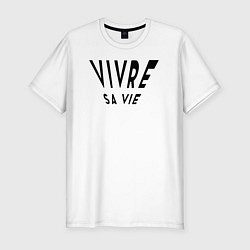 Мужская slim-футболка Жить своей жизнью