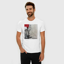 Футболка slim-fit Abstract Red, цвет: белый — фото 2