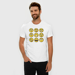 Футболка slim-fit Smiles 3x3, цвет: белый — фото 2