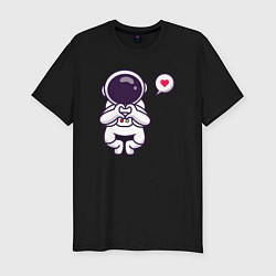 Футболка slim-fit Astronaut love, цвет: черный