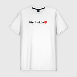 Футболка slim-fit BTS Kim Seok-jin, цвет: белый