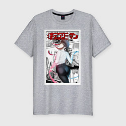 Мужская slim-футболка Человек-бензопила Makima Макима