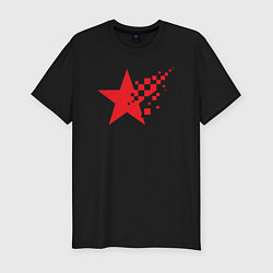 Футболка slim-fit USSR pixel star, цвет: черный