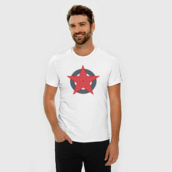 Футболка slim-fit Red star symbol, цвет: белый — фото 2