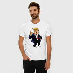 Футболка slim-fit Злой Трамп, цвет: белый — фото 2