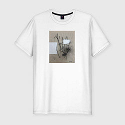 Футболка slim-fit Graphic abstract, цвет: белый
