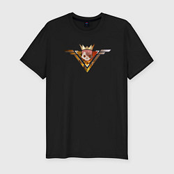 Футболка slim-fit Helldivers череп, сложность, цвет: черный