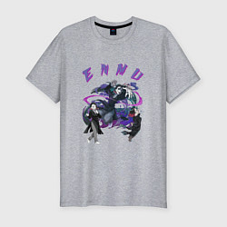 Мужская slim-футболка Клинок рассекающий демонов Enmu