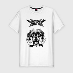 Футболка slim-fit Babymetal - rock dog, цвет: белый