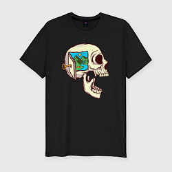 Мужская slim-футболка Открой путешествие