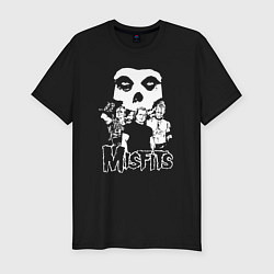Футболка slim-fit Misfits band rock, цвет: черный