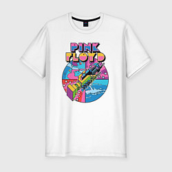 Футболка slim-fit Pink Floyd band rock, цвет: белый