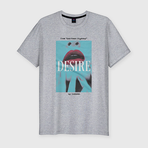 Мужская slim-футболка Cannons - Desire from heartbeat highway / Меланж – фото 1