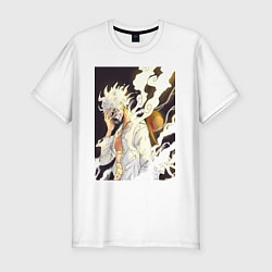 Футболка slim-fit Ван-Пис Луффи джойбой, цвет: белый