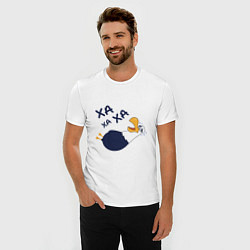 Футболка slim-fit Смеющийся орел, цвет: белый — фото 2