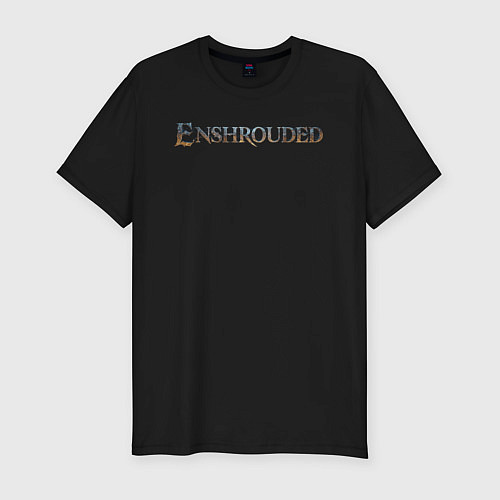 Мужская slim-футболка Enshrouded logo / Черный – фото 1