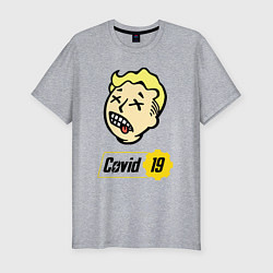 Футболка slim-fit Vault boy - covid 19, цвет: меланж