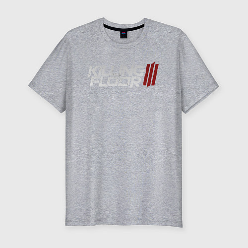 Мужская slim-футболка Killing floor 3 logo / Меланж – фото 1