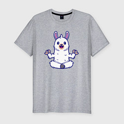 Мужская slim-футболка Йога альпака