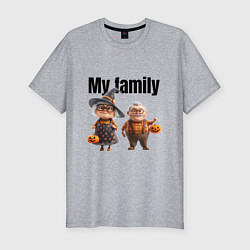 Мужская slim-футболка Моя семья