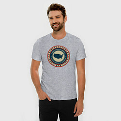 Футболка slim-fit American mood, цвет: меланж — фото 2