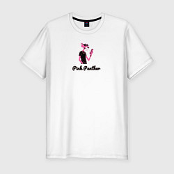 Мужская slim-футболка Pink Panther с телефоном