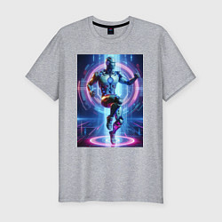 Футболка slim-fit Cyber dancer - neon glow fantasy, цвет: меланж