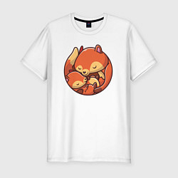 Футболка slim-fit Fox family, цвет: белый