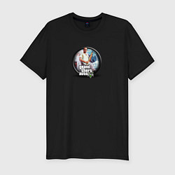 Футболка slim-fit Grand Theft Auto V logo game, цвет: черный