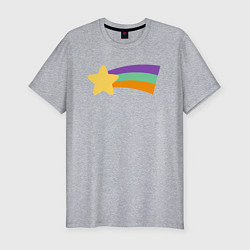 Мужская slim-футболка Радужный свитер Мэйбл