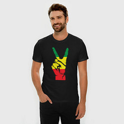 Футболка slim-fit Jamaica peace, цвет: черный — фото 2