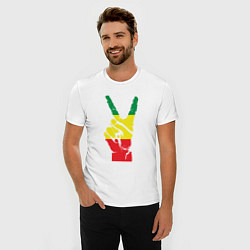 Футболка slim-fit Jamaica peace, цвет: белый — фото 2