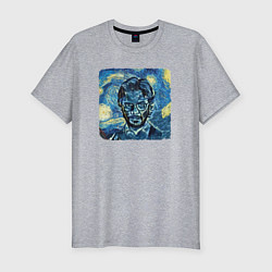 Мужская slim-футболка Профессор на картине Ван Гога