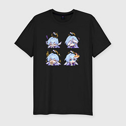 Мужская slim-футболка Зарянка стикеры