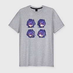 Футболка slim-fit Ахерон стикеры, цвет: меланж