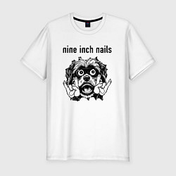 Футболка slim-fit Nine Inch Nails - rock dog, цвет: белый