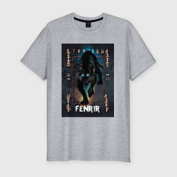 Мужская slim-футболка Fenrir black vinyl