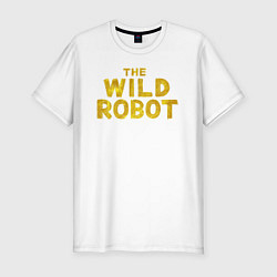 Мужская slim-футболка The wild robot logo