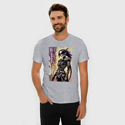 Футболка slim-fit Cool witch - halloween, цвет: меланж — фото 2