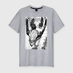 Мужская slim-футболка Дандадан: Кэн Такакура